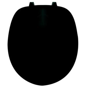 Centoco Black Round Toilet Seat, Residential, Top Mount Plastic Hinge, Closed Front with Cover, Plastic, DSAMAZ2-407