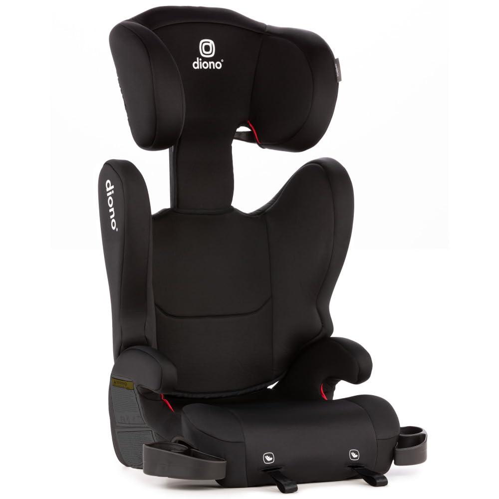 Diono Cambria LE, 2-in-1 Belt Positioning Booster Seat,Backless and High-Back Booster seat for Children from 40120 lb,17" Wide,6 Headrest Positions,Lightweight with Latch,Black, Manufactured Date: 01/30/2026