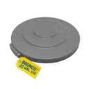 SPARTA Bronco Waste Container Trash Can Lid, Round Trash Bin for Disposal, 20 Gallons, Gray, 84102123