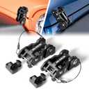 Hood Latches Aluminum Hood Catch Replacement for Jeep Wrangler JK/JKU 2007-2017, JL/JLU 2018+ & Jeep Gladiator 2020+ with Painted, Patented Design (Black,1 Pair)