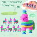 Weysat 50 Pcs Mini Donkey piñatas Figurines Small Rainbow Piñata Figures to Hide and Seek Little Cinco De Mayo Fiestas Statues for Mexican Party Gifts Fiesta Theme Birthday Supplies Piñata Stuffers