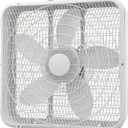 Comfort Zone Box Fan with Carry Handle, 20 inch, 3 Speed Full-Force Air Circulation Window Fan, Bedroom Floor Fan with 5 Blades, White Noise Cooling Fan, White