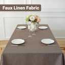 Laolitou Table Cloth Rectangle Linen Waterproof Textured Coffee Tablecloth, Washable Wrinkle Free Spill Proof Fabric Tablecloths for Dining Table Farmhouse Kitchen Holiday, 52x70 Inch