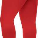 Citystl 2 Pairs Plus Size Tights for Women, 80D Opaque Black Tights, Solid Color Soft Microfiber (5X-Large-6X-Large Plus, Red)