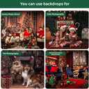 Christmas Photo Backdrop Kate Xmas Fireplace Photography Background Santa Home Decoration Family Phohoshoot Props, 7x5ft (75ft)