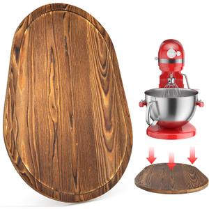 GuanQiao Food-Grade Bamboo Mixer Slider: For KitchenAid 5-8 Qt Bowl Lift Stand Mixer. Appliance Sliding Mat For Artisan, Kitchen Countertop Storage Accessories (Moving Tray) (Brown)