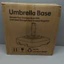 QZER Umbrella Base with 5 Wheels, Upgraded 145lb Umbrella Stand Base, Heavy Duty & Windproof, Fillable Umbrella Base Mobile Umbrella Outdoor for Patio, Deck, Poolside, Lawn, Fits Most Sized Umbrellas