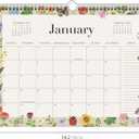 4 x Jotsome Wall Calendar 2026, 14.2"x11.2" Monthly Calendar From Now To December 2026, Bleed-Proof Paper Calendar with Notes For Home and Office, Easy Organizing(Florals)