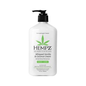 Hempz Whipped Vanilla & Coconut Cream Body & Hand Lotion, Vegan Formula, for Men or Women, 17 oz.