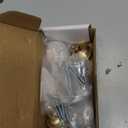 Khtumeware 6 Pack 1-1/4 inch Brushed Brass Cabinet Knobs - Brushed Gold Drawer Pulls for Kitchen & Dresser Drawers