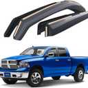 Goodyear Shatterproof in-Channel Window Deflectors for Trucks Dodge RAM 2009-2018 Crew Cab 1500 2500 3500, Rain Guards, Window Visors for Cars, Vent Deflector, Truck Accessories, 4 pcs- GY003404