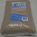 POLYTE Microfiber Oversize Quick Dry Lint Free Bath Towel, 60 x 30 in, 4 Pack (Beige, Waffle Weave)