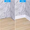 Duzzy Flexible Baseboard Molding Trim, 4 Inch(W) x 20 Feet(L) Peel and Stick Rubber Wall Trim Molding, Self-Adhesive Vinyl Wall Base Cove Base