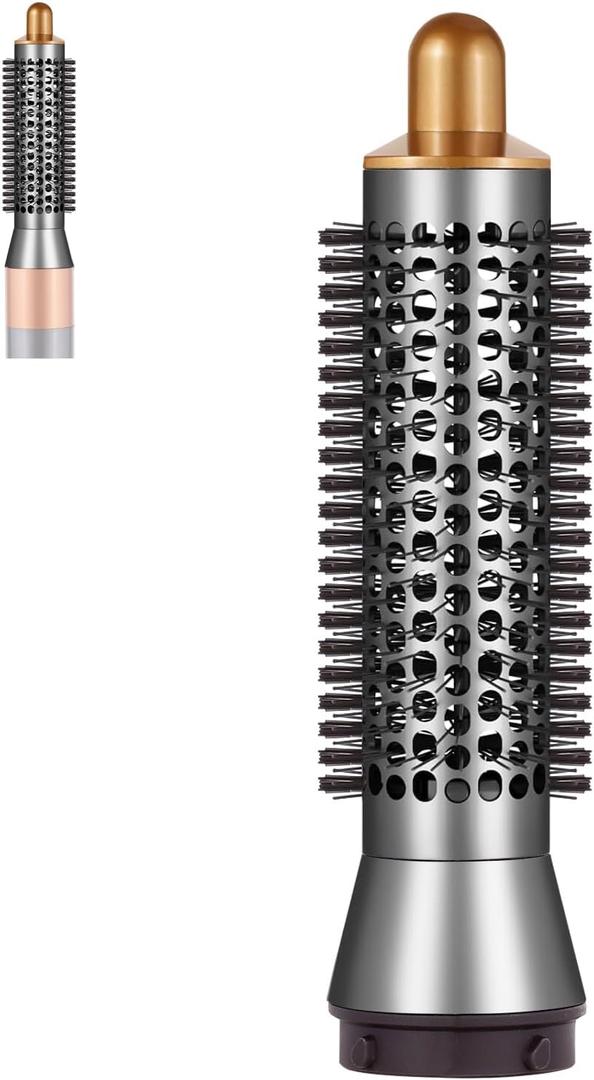 Small Round Volumizing Brush for Dyson Airwrap, Small Round Brush Attachment Compatible with Dyson Airwrap HS08 HS05 HS01 for Fluff Up, Volumize and Styling Hair (Gold)