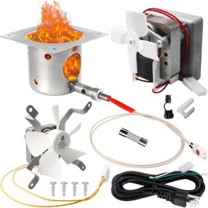 StleCYQn Upgrade 2.0RPM Auger Motor, Induction Fan, Hot Rod Igniter with Fuse, Fire Burn Pot and Power Cord, Grill Replacement Parts Kit for Traeger Pit Boss Camp Chef Z Grill Pellet Grill Smokers