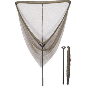 Landing Net for Carp Fishing, 32 Inch Large Fishing Net, 6 Feet Telescoping Carbon Fiber Long Handle Saltwater Big Fish, Holds Up to 88lbs/40kgs, Olive Green, Supplied with Carry Bag