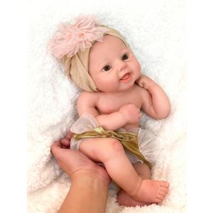 Soft Silicone Baby Doll 15 inch Real Life Baby Dolls Silicone Full Body Anatomically Correct Girl Baby Doll