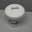 DAYYET Farmhouse Cookie Jar for Kitchen Counter, 1 Gallon Vintage Cookie Jar with Airtight Lid, Large Food Storage Container for Candy, Cookies, Dessert, Rustic Kitchen Decor and Accessories