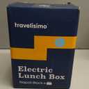 TRAVELISIMO Extra-Large Electric Lunch Box For Adults Holds up to 8 Cups - 80W Heated Lunch Box 1.8L Portable Microwave, Portable Food Warmer, Travel & Work - Loncheras Para Hombres De Trabajo (Black)