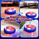 Light Up Hover Soccer Ball for Kids,Glowing Web Design & LED Eyes Air Floating Soccer Toys,Indoor Games with Soft Foam Bumper,Fun Sports Games for Boys Girls Age 3 4 5 6 7 8 9 10 11 12, Birthday Gifts