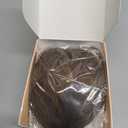 Clip in Bangs, 100% Human Hair Wispy Fringe with Temples for Women Honey Light Brown Clip on Fake Bangs Hairpiece Seamless Blend for Daily Wear