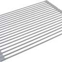 Kitchen Details Roll Up Over The Sink Drying Rack | Dish Mat | Multipurpose | Silicone Coated | Dishware | Vegetables | Grey