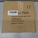 Berglander White Plastic Plates Set of 12 Pieces 10", Reusable and Unbreakable Flat Dinner Plates, Salad Plates, Pasta Bowls, Dishes Set Easy to Carry for Home, Garden, Picnic, Camping, Outdoor