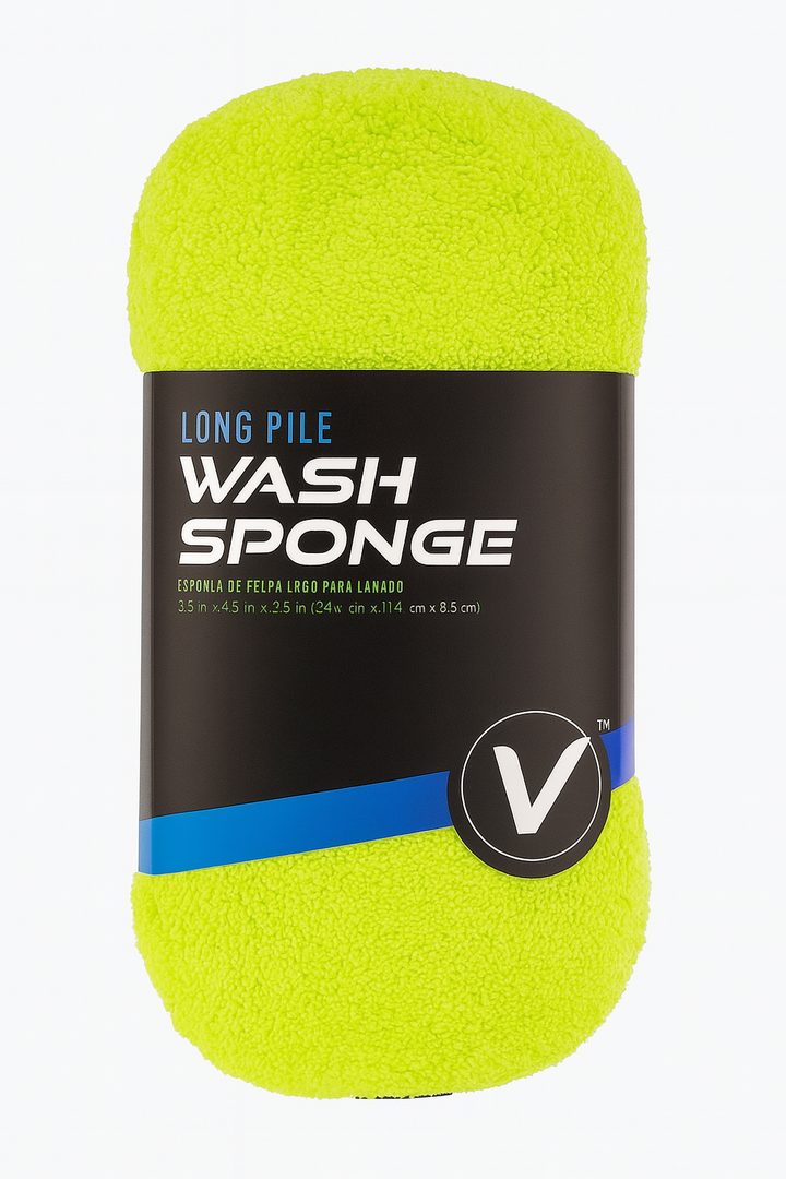 Viking Car Care 844300 Long Pile Microfiber Car Wash Sponge - 9.5 Inch x 4.5 Inch, Colors May Vary