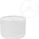 Drum Lamp Shades for Table Lamps 12"x12"x8" Linen Lampshade Easy Assembly Lamp Shade with E27 to E26/ E14 Adapters for Floor Lamps Bedside Lamps Pendant Lights, White (1.65" Spider)