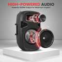 Pyle 10" Wireless Portable PA system - 1000W High Powered Bluetooth Compatible Active + Passive Pair Outdoor Sound Speakers w/ USB SD MP3 AUX - 35mm Mount, 2 Stands, Microphone, Remote - PPHP1049KT