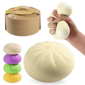 Dumpling Squishy Mystery Box, Dumplings Squeeze Stress Balls for Kids & Adults, Sensory Fidget Toys for Anxiety Relief, Crazy Fun Squishy Dumpling Ideal Gift for Boys,Girls,Teens(White)