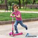 Lifemaster Mini 3-Wheel Kids Scooter with Multi-Color Wheel Lights 4-Height Adjustable Handlebar, Wide Anti-Slip Deck, Child Safety Certified, Boys & Girls Ages 2+ Supports Up to 110 lbs