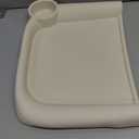 Silicone Baby Dining Tray Compatible with in-gle-sina Fast Table Chair Portable Baby Feeding Tray for Clip-On Fast Table Chair Ideal for Baby, Toddler Perfect for Meal, Restaurant - White