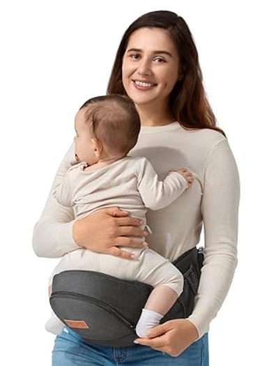 besrey Baby Hip Carrier, Adjustable Waist Belt Carrier, Ergonomic M Position Baby Hip Seat Carrie, Up to 44lb, Easy Fold Up, Infant Hipseat with Fanny Pack