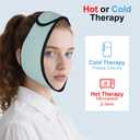 Wisdom Teeth Ice Pack Head Wrap for TMJ Pain Relief, Oral Surgery Recovery, Face & Jaw - Reusable Hot & Cold Therapy with 4 Gel Packs for Dental Implant, Tooth Extraction, SwellingPea Green