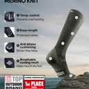 DANISH ENDURANCE Knee High Hiking Socks, Merino Wool, Long Thermal Socks, for Women & Men (Large, Multicolor (1xblack, 1xlight Grey, 1xgreen) - 3-pack)