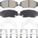 Front Ceramic Brake Pads Set for Honda Accord 2.4L 2003-2017, Element 2003-2011, Pilot 2003-2008, for Civic 2012-2021, for Acura ILX 2013-2015 4PCS
