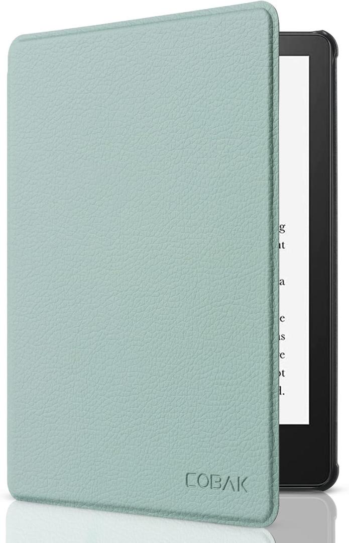 CoBak Case for 6.8" Kindle Paperwhite 11th Gen 2021- Smart Cover with Auto Sleep Wake Feature, Lightweight, Slim, PU Leather, Sage
