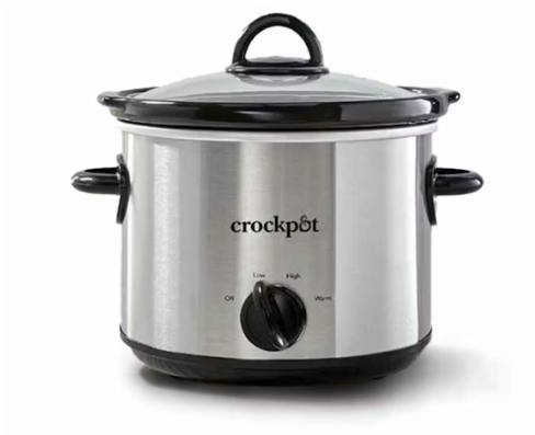 Crockpot Manual 3-Quart Slow Cooker Silver