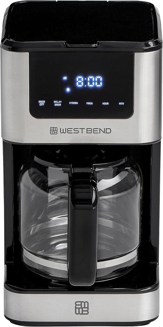 Westbend12 Cup Programmable Iced and Hot Coffee Maker, Gold