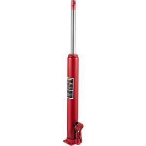 VEVOR 4 Ton Hydraulic Long Ram Jack, Cherry Picker Ram with Single Piston Pump, Manual Engine Hoist Cylinder with Handle and Flat Base, for Garage & Engine Lifting, Red