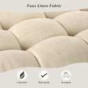 Bench Cushion for Indoor Furniture 48x19 inch Rectangle Bench Seat Cushion for Bay Window Entryway Bench Thick Textured Chair Cushion with Non-Slip Backing 2 Pack, Beige