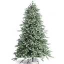 Artificial Christmas Tree, 8FT Evergreen Xmas Tree with 1658 Branch Tips, Foldable Metal Stand, Green
