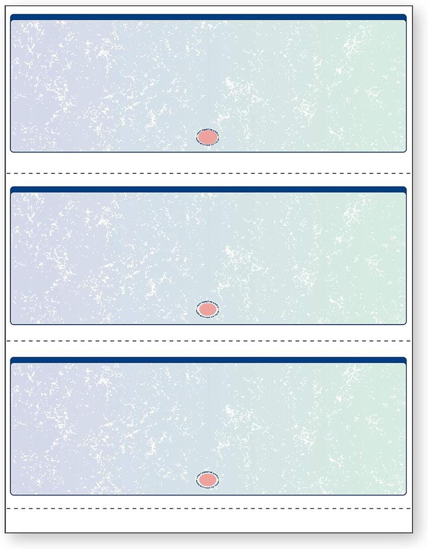 DocuGard Premier Prismatic Check, 13 Features, 8.5 X 11, Blue/Green Prismatic, 500/ream