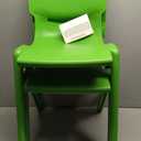 Flash Furniture Green Plastic Stackable School Chair with 15.5'' Seat Height