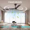 TALOYA Premium Ceiling Fans with Lights,Metal Body,Glimmering Mocha Finish,Dimmable, Noiseless, Reversible DC Motor,Remote Control,6-Speed