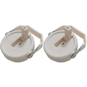 2 pack Tumbler Lid for Stanley IceFlow 20oz 30oz Spill Proof Tumbler Cover with Handle and Straw (Beige, 30oz)