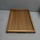 Acacia Bed Table Tray, Wooden Breakfast Tray with Folding Legs, Bed Tray for Eating and Laptop, Eating Trays for Bedroom