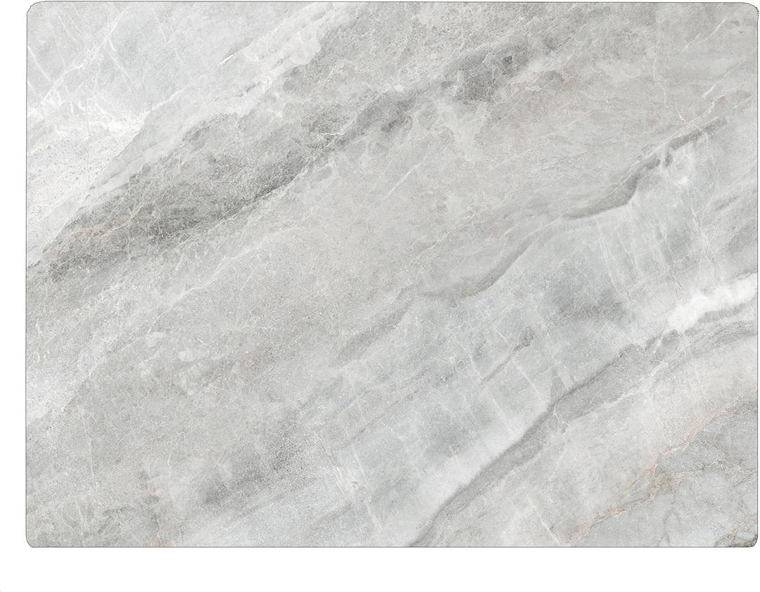 Gray Marble Kitchen Glass Cutting Board Ocean Decorative Gift Marbled Granite Stone Rock Gift For Her Mom Wife (Gray Marble)