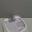 Cat Open Top Litter Box with Lid, Litter Mat, Poop Lifter Scoop & Kitten Kitty Stainless Steel Feeding Dish Bowl, Starter Kit 4 Pack for Small cat Within 5 Months (Grey-One Entry)